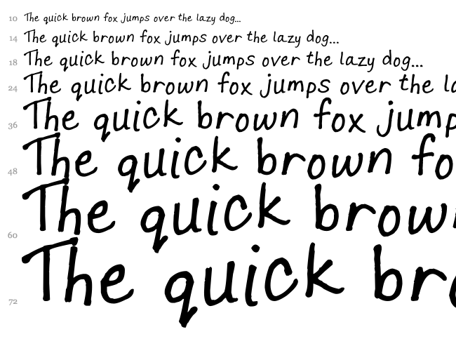 Lara Prints font waterfall